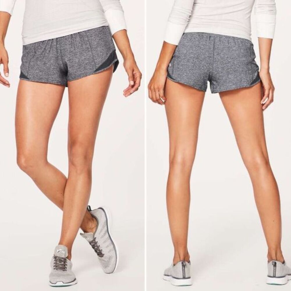 Lululemon Hotty Hot Short II 2.5" in Heather Lux Multi Black Size 10